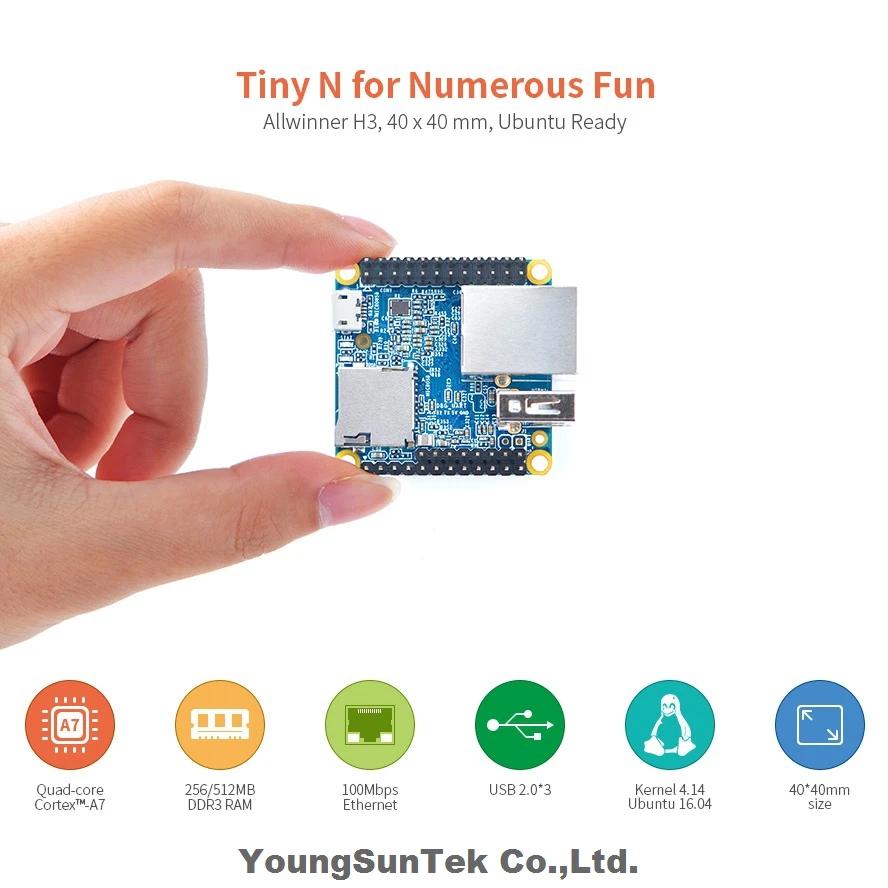YoungSunTek NanoPi Neo v1.4 ŰƮ, 256MM DDR RAM Allwinner H3  Cortex-A7,1.2GHz,OpenWRT,   Ϻ DietPi Kali